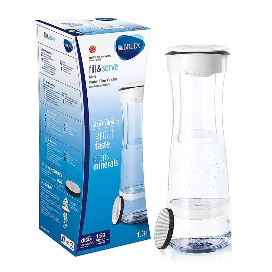 Bình lọc nước BRITA Mind 1,3l (có sẵn 1 đĩa lọc Microdisc)