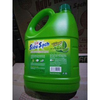 Nước rửa chén Lix siêu sạch 4kg.