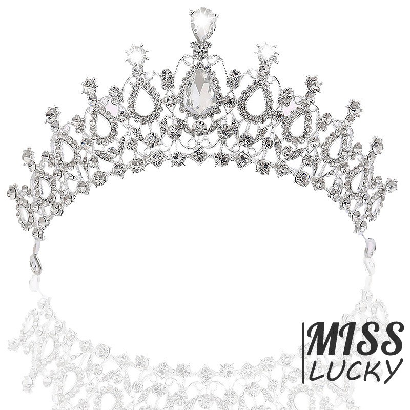 Vương miện cài tóc cô dâu đính đá sang trọng