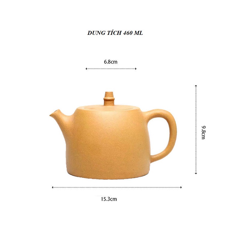 Ấm Tử Sa Nghi Hưng Hán Đạc 460 ml (Đoạn Nê, Lọc tổ ong)