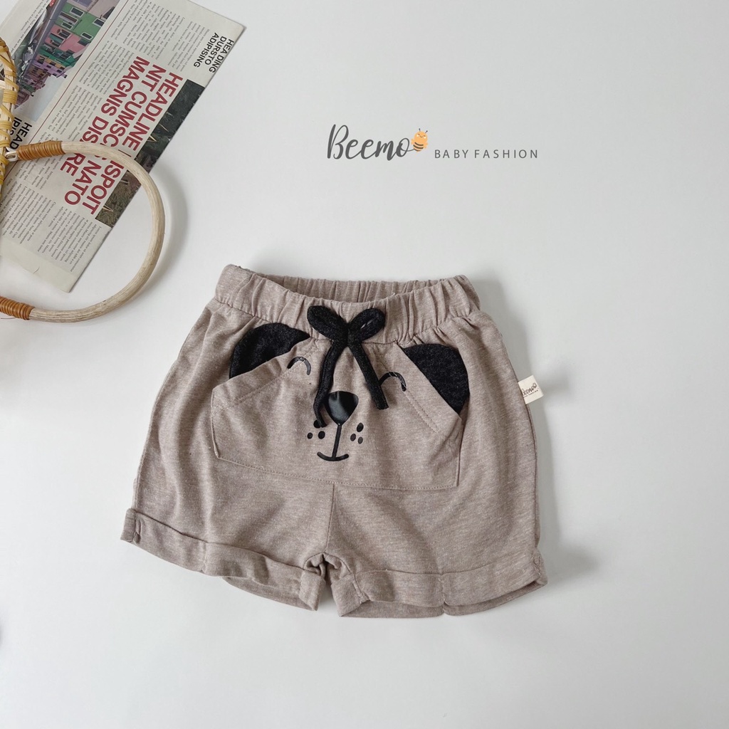 Quần đùi gấu cute cho bé trai, gái Beemo, Chất liệu cotton mềm mịn, co giãn cực tốt B146