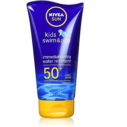 [TOP 1 SHOPEE] Kem chống nắng cho trẻ em Nivea Sun Kids Swim &amp; Play SPF 50+ Very High 150ml (Bill Anh)