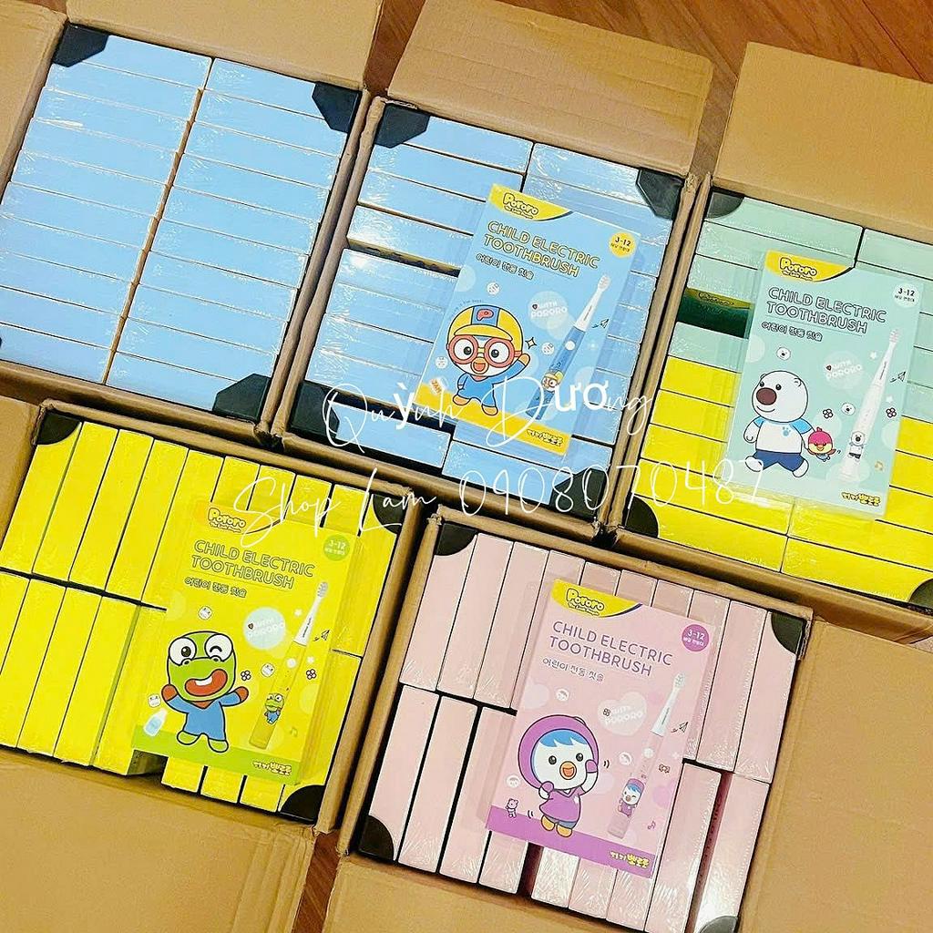 Set bàn chải điện Pororo cho bé Hàn Quốc