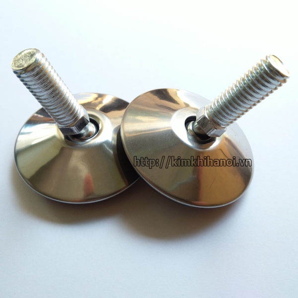 Chân tăng chỉnh Inox 304 đế bulong xoay tròn ren M10
