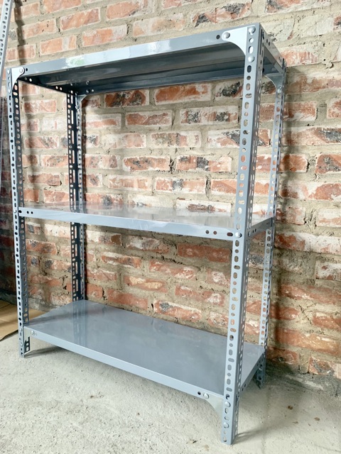 Kệ sắt v lỗ 3 tầng dài 60 rộng 40 cao 100 kệ sắt để đồ lắp ghép đa năng giá rẻ