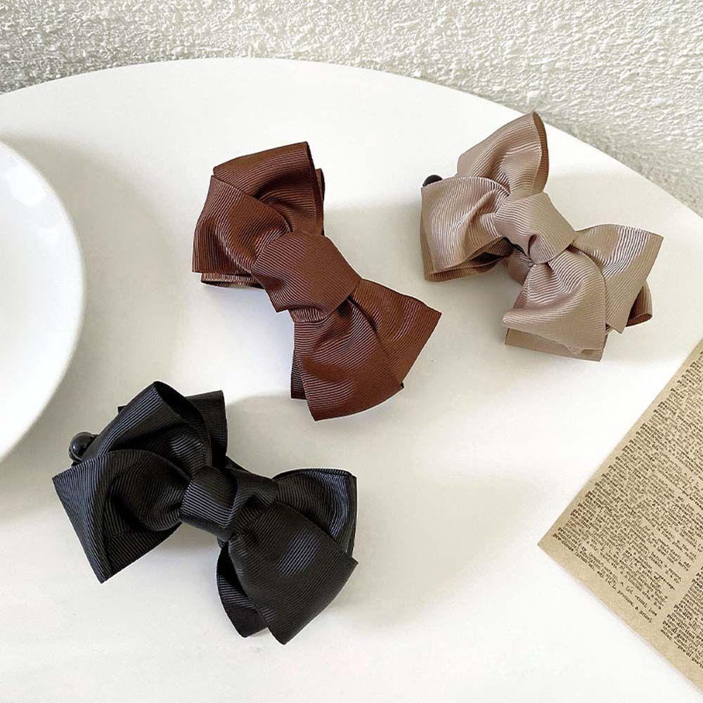 Giá Đỡ Kẹp Tóc Đuôi Ngựa Bằng Vải Màu Trơn Phong Cách Hàn Quốc Cổ Điển Tinh Tế