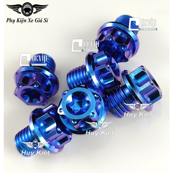 Ốc Chân Kính, Chân Gương Titan GR5 Kiểu Salaya Vương Miện Gắn Tất Cả Dòng Xe Honda, Yamaha MS5245