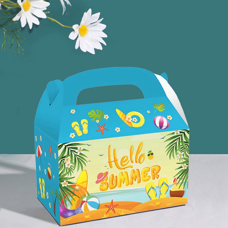 Set 4 Hộp carton Đựng Kẹo Họa Tiết Rừng Cây Hoạt Hình Trang Trí Tiệc Cưới/Sinh Nhật