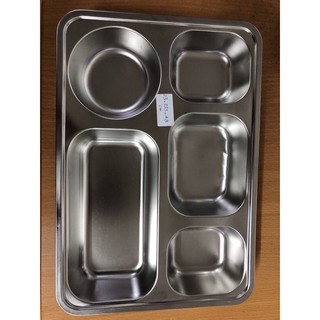 Khay cơm inox 5 ngăn kèm nắp nhựa