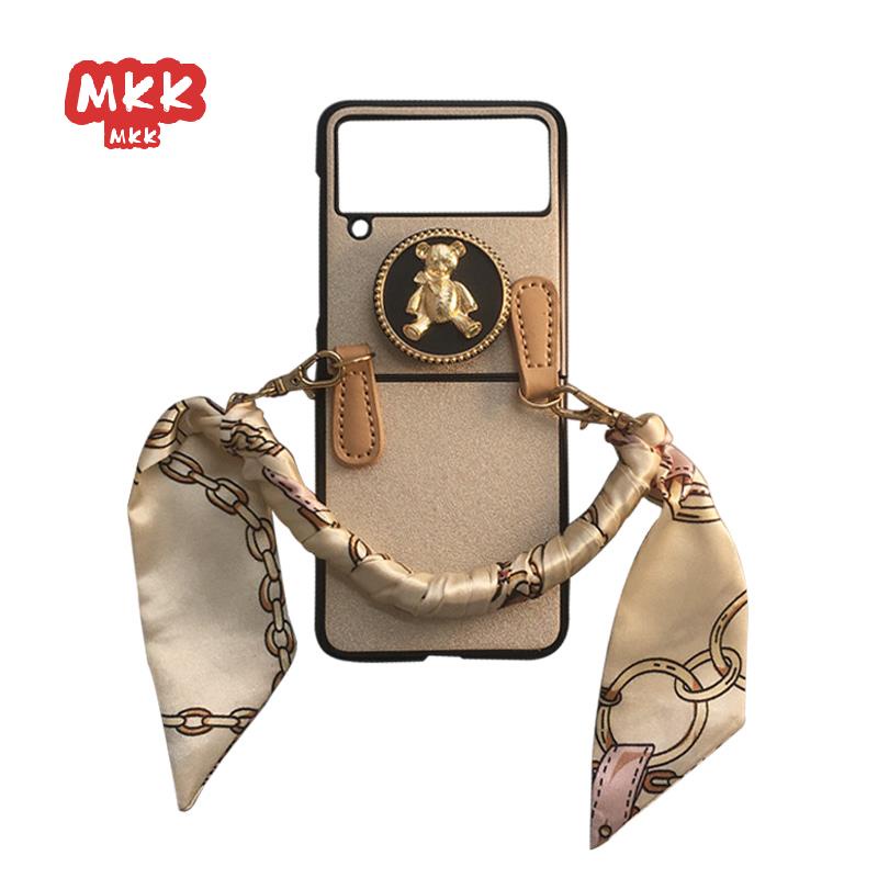 Ốp điện thoại da MKK chính hãng gập lại được cho Samsung zflip3 z flip3 F7110