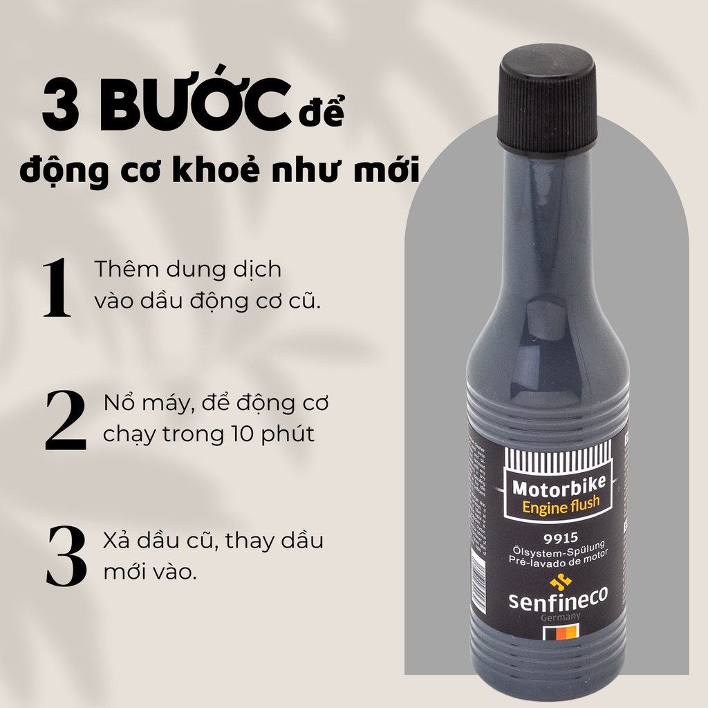 Dung dịch súc rửa động cơ Xe Máy Senfineco 9915 100ml motorbike engine flush