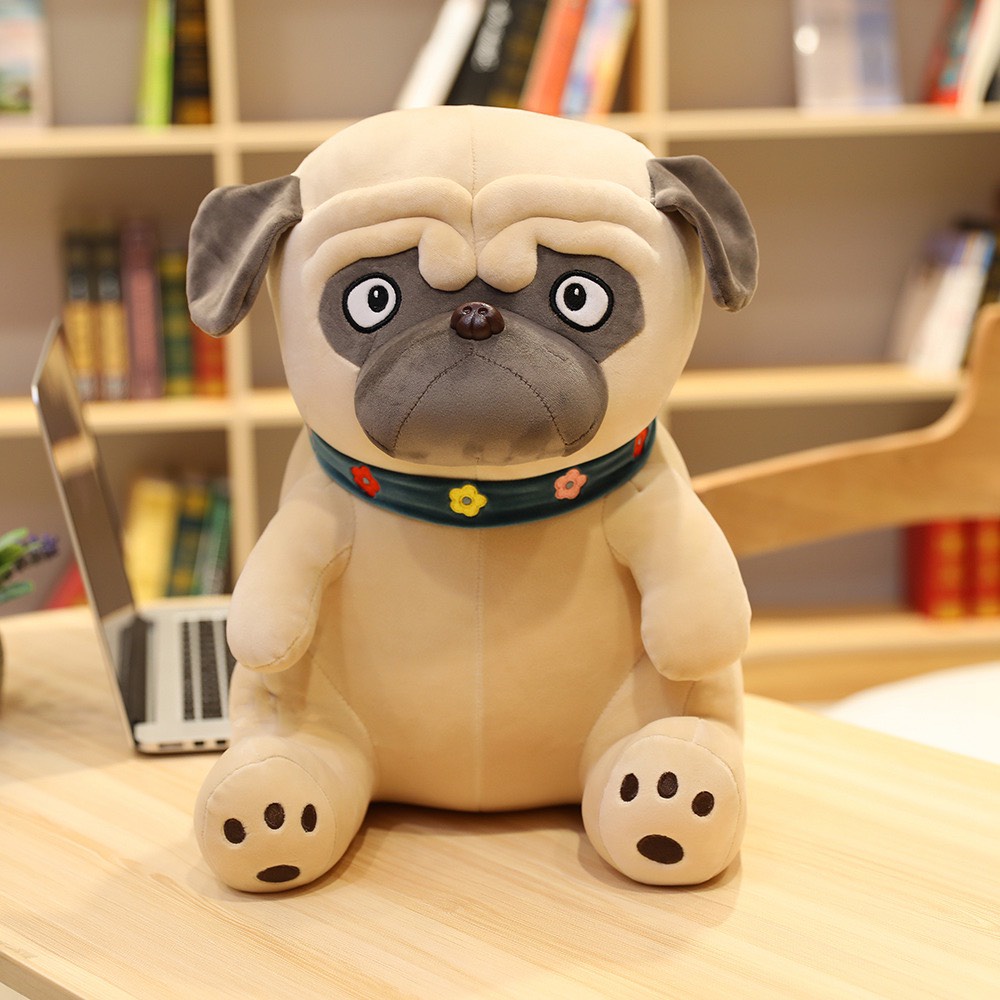 Gấu Bông Chó Mặt Xệ Chó Pug Dáng Ngồi Dễ Thương Size 30cm 40cm 50cm - Babi mama - G74