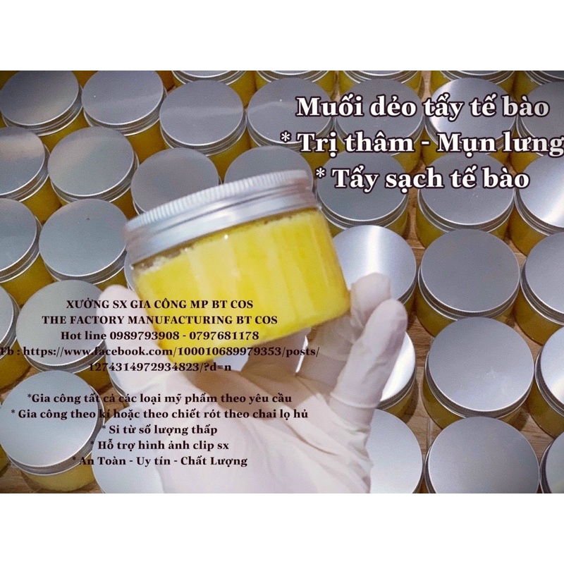 Muối tẩy tế bào - tẩy sạch thâm mụn lưng sạch da