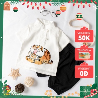 Bộ quần áo đũi hổ béo cho bé trai Magickids