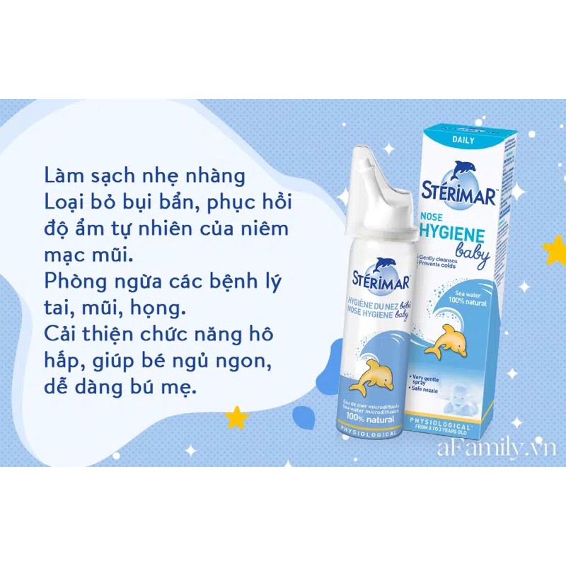 Xịt muối biển cá heo Sterima Pháp thường 100ml