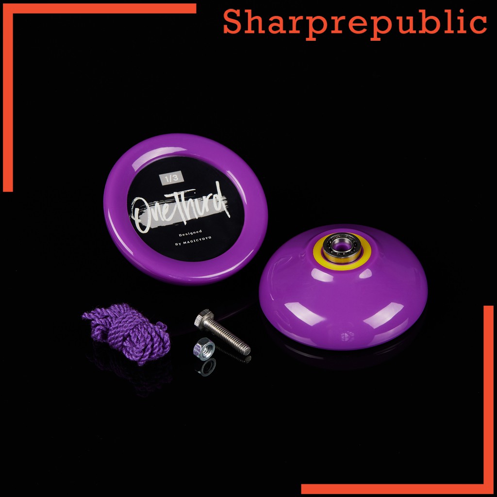 [SHARPREPUBLIC]  Responsive YOYO D2 1/3 One Third ABS Professional Yo-yo Ball for 1A 2A 3A 5A String Trick Play Spin Toy - Purple