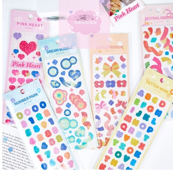 Nhãn Dán Sticker Lấp Lánh Đáng Yêu Cho Sổ Lưu Niệm Tự Làm Kế Hoạch Nhật Ký