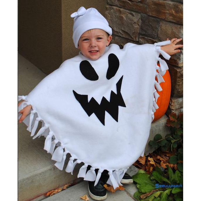Set áo choàng + mũ hóa trang Halloween ngộ nghĩnh cho bé