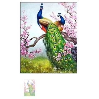 Tranh đính đá chim công LV316