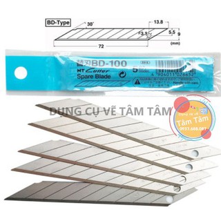 [ TÂM TÂM ]-Lưỡi dao 30 độ, lưỡi dao NT Cutter BD-100-