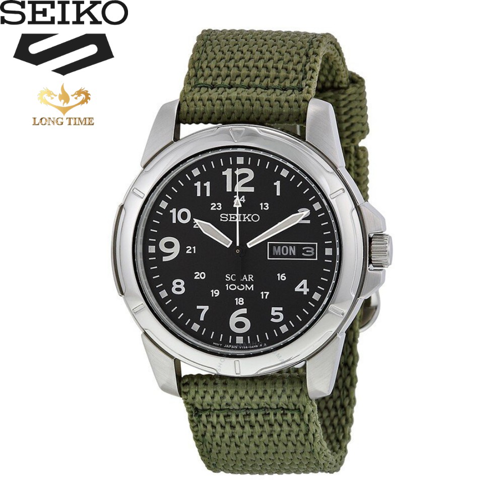 Đồng hồ nam Seiko SNE095P2S Chính Hãng - Máy Solar - Dây Nato Chống Nước Tuyệt Đối 1
