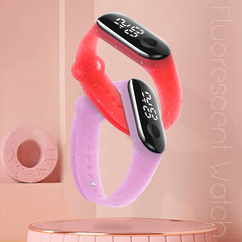 [New] LED Electronic Watch Student Fashion Creative Luminous Fluorescent Boy and Girl Touch Waterproof Watch