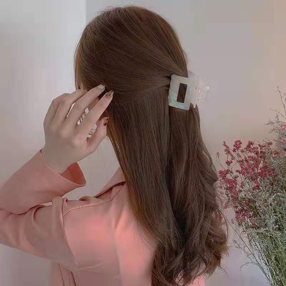 Kẹp tóc bằng nhựa resin phong cách Hàn Quốc cổ điển cho nữ