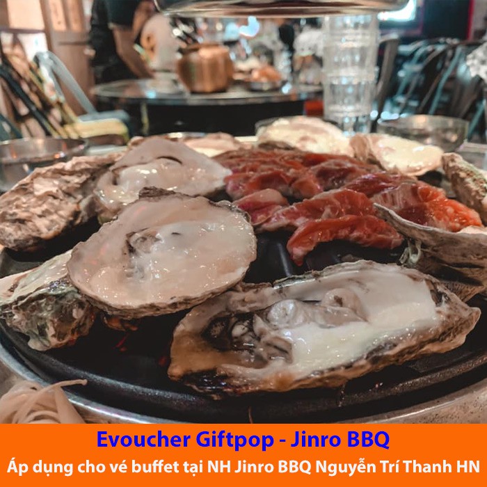 Hà Nội [Evoucher] Phiếu quà tặng dùng Buffet bữa trưa cuối tuần và bữa tối tại NH Jinro BBQ (1 người) trị giá 328.900VNĐ