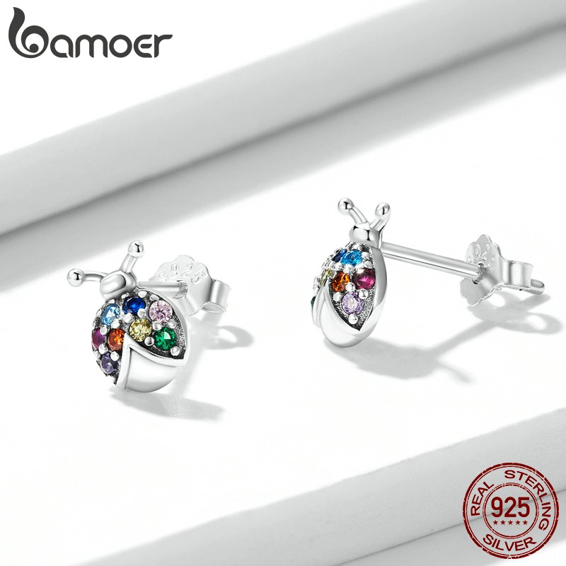 Bamoer Bông Tai Bạc 925 Hình Côn Trùng 5 Kiểu Dáng Thời Trang bse559