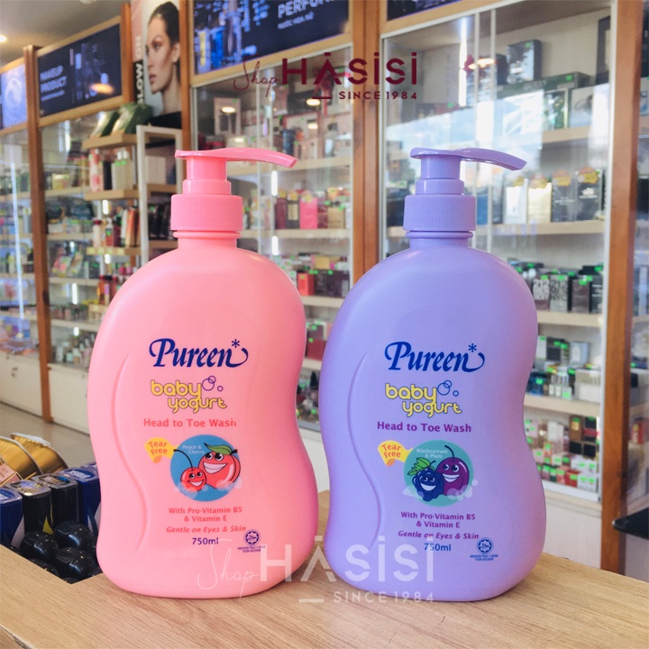 SỮA TẮM GỘI PUREEN - Baby Yogurt Blackcurrant &amp; Plum 750ml