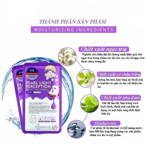 Mặt Nạ Maycreate Mask Dưỡng Ẩm Dưỡng Trắng Da Hàng Nội Địa Trung