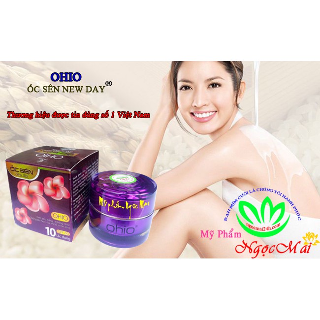 Kem siêu trắng, Chống nhăn, Chống lão hóa, Se khít lỗ chân lông 10 tác dụng OHIO ỐC SÊN NEW DAY (30g)