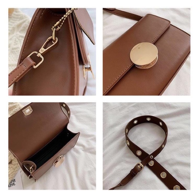 Mẫu túi da thiết kế đơn giản mà sang chảnh với điểm nhấn quai đeo tạo cảm giác mới lạ 🖤 | BigBuy360 - bigbuy360.vn