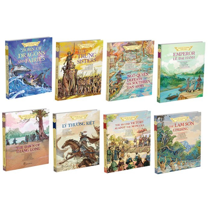 Sách-A history of VN in pictures (In Colour)  8 books Boxset