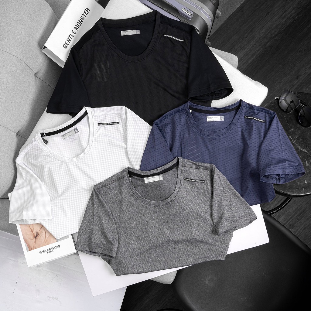 Áo thun thể thao nam chất liệu dệt kim cao cấp siêu mát, siêu thấm hút 4534