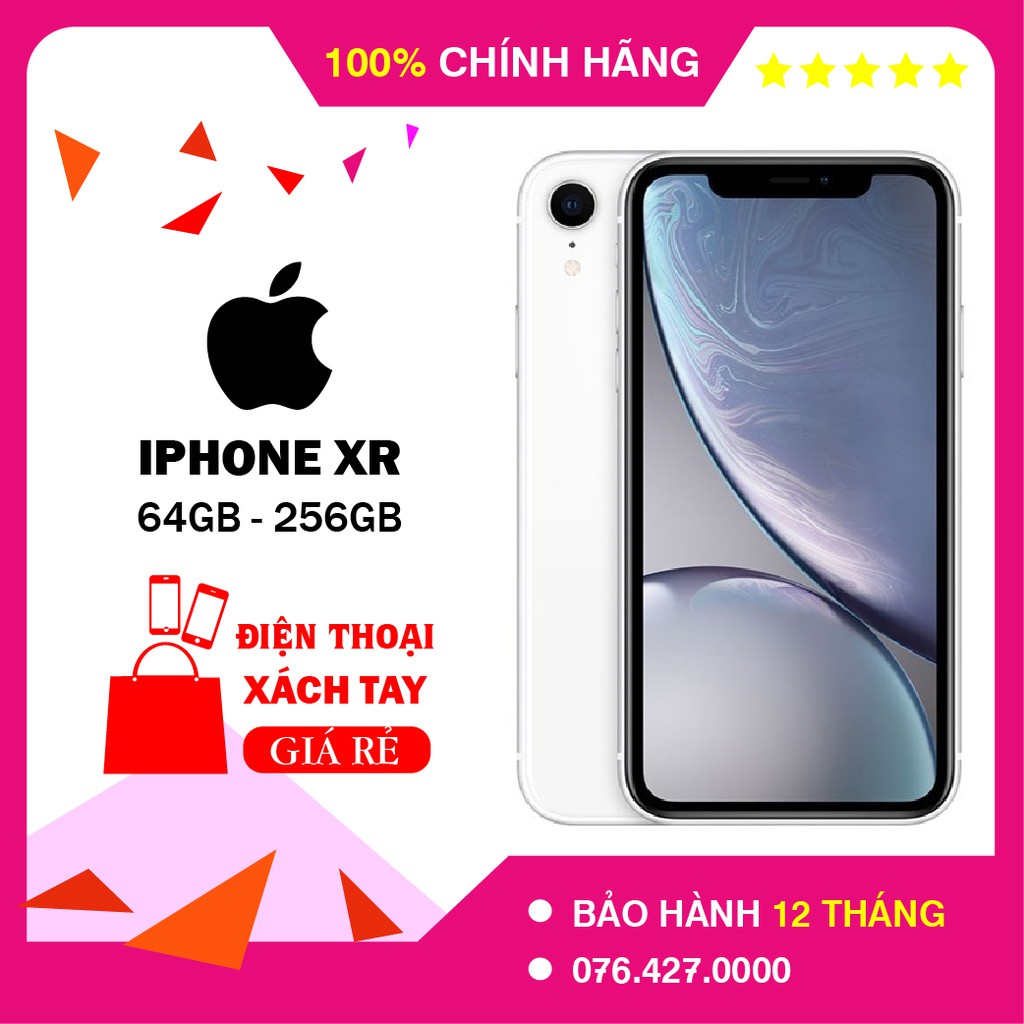 [Chính hãng] Điện thoại Iphone Xr lock và quốc tế zin all 100%