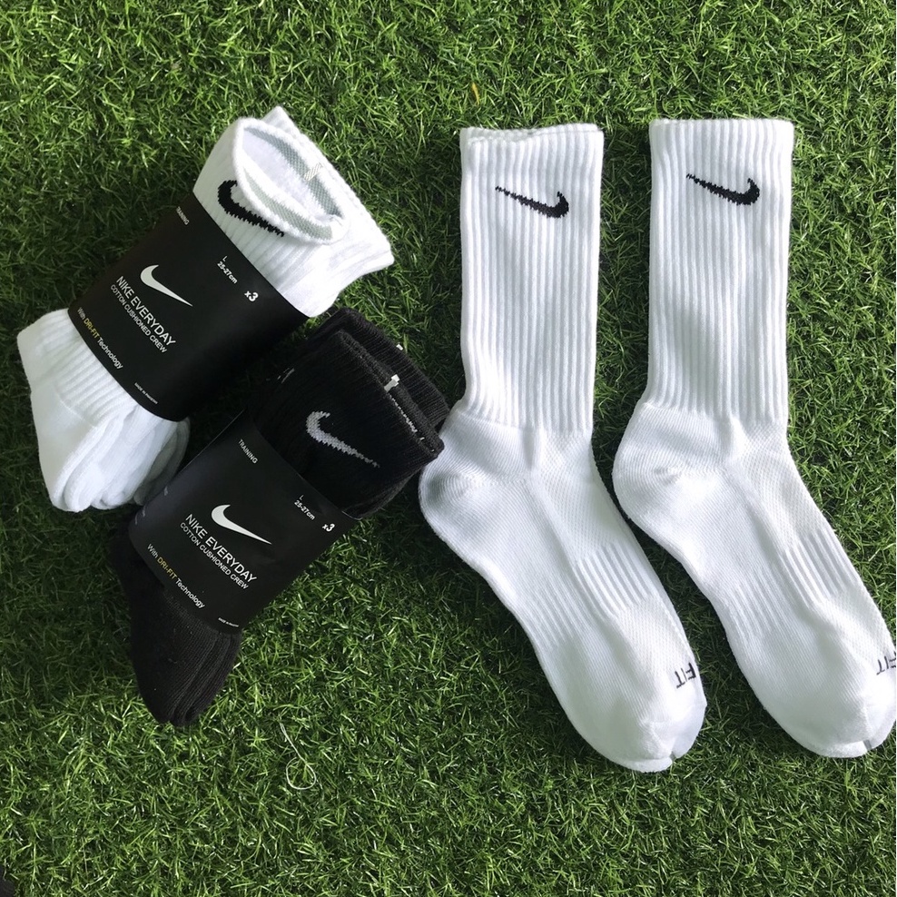 [ HÀNG XUẤT XỊN] TẤT VỚ THỂ THAO NIKE DRI FIT CAO CỔ NAM NỮ SPORT SOCKS