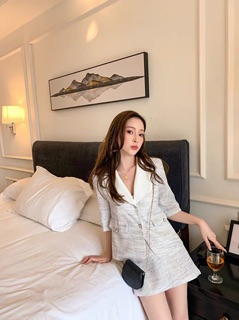 bộ vải tweed hàn quốc