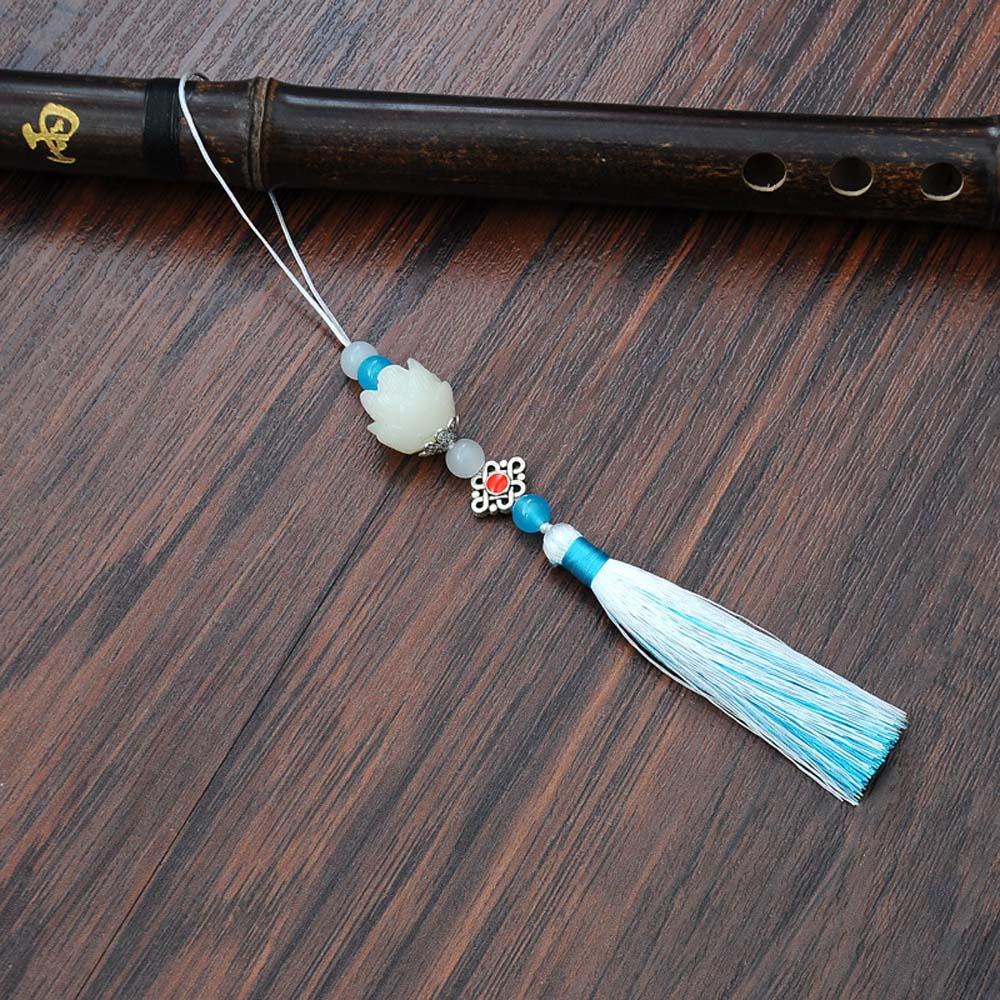 Lanfy Mo Dao Zu Shi Wei Wuxian Móc Khóa Treo Túi Xách Hình Hoa Sen Tua Rua Trang Trí Phong Cách Trung Hoa