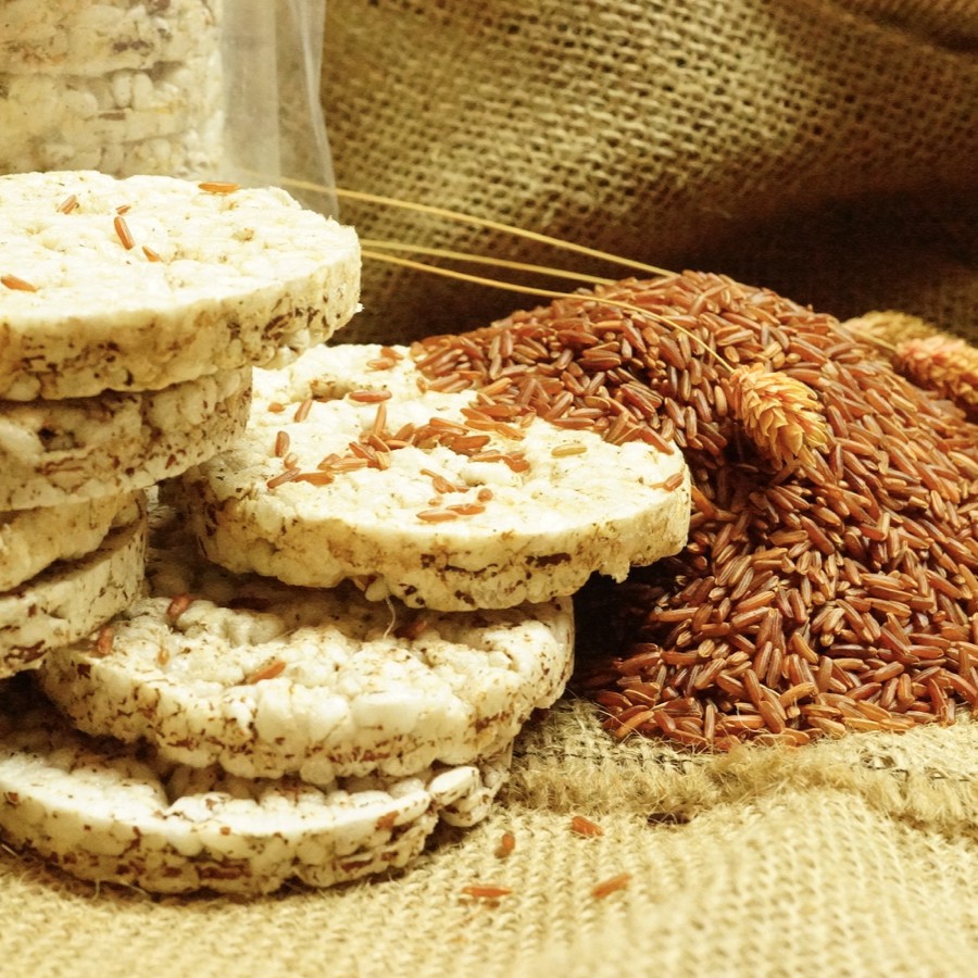 Bánh ăn kiêng, tập GYM gạo lứt (165g) - 3 vị yến mạch, tím than, huyết rồng