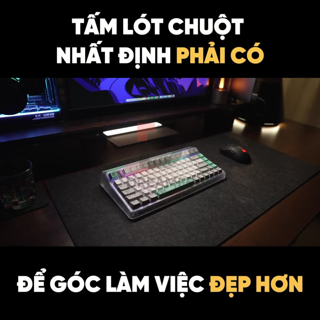 Miếng Lót Chuột Cỡ Lớn, Thảm Nỉ Trải Bàn Làm Việc, Deskpad nỉ lớn Full bàn 120x60, 100x50, 90x40, 80x30 | BigBuy360 - bigbuy360.vn
