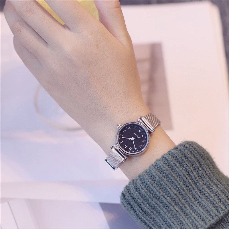 Đồng Hồ Nữ Chính Hãng Ulzzang TD3 Dây Thép Lưới Cao Cấp Kiểu Dáng Thời Trang Học Sinh Sinh Viên Đẹp Giá Rẻ