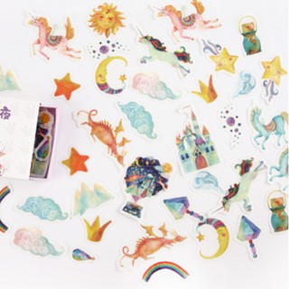 Bộ hình dán sticker Thành Bảo Kỳ Diệu Dạ 40 miếng trang trí tranh vẽ, sổ tay, planner