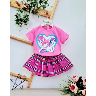 Sét chân váy áo cotton ngựa pony cao cấp