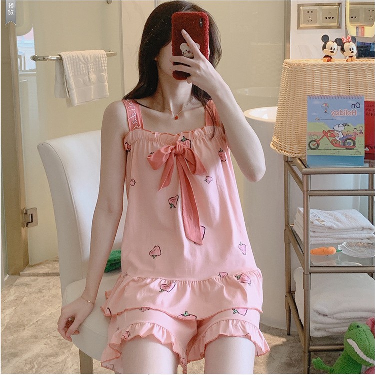 Bộ đồ ngủ ❤️FREESHIP❤️ Pijama Đồ Ngủ 2 dây sexy thun sữa hoạt hình cute BN33 | BigBuy360 - bigbuy360.vn