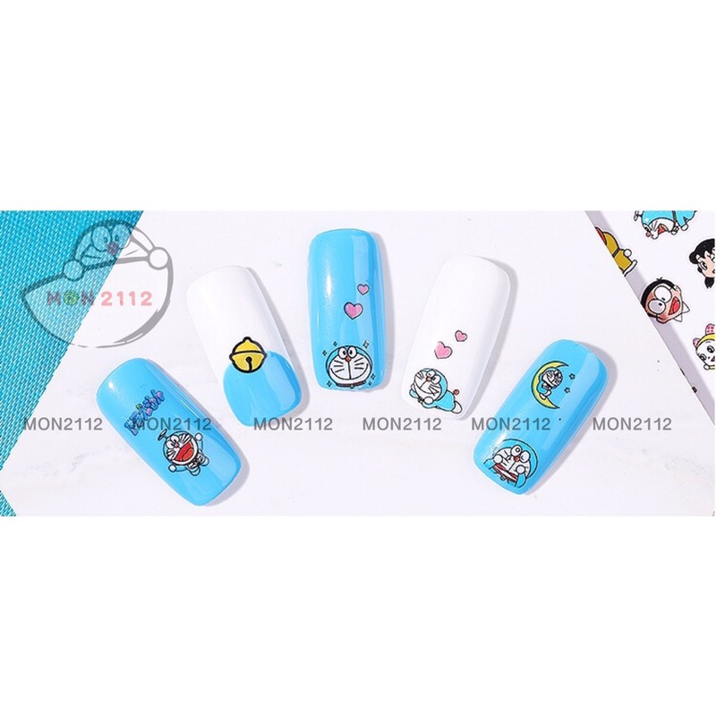 Sticker nail dán móng Doraemon Doremon