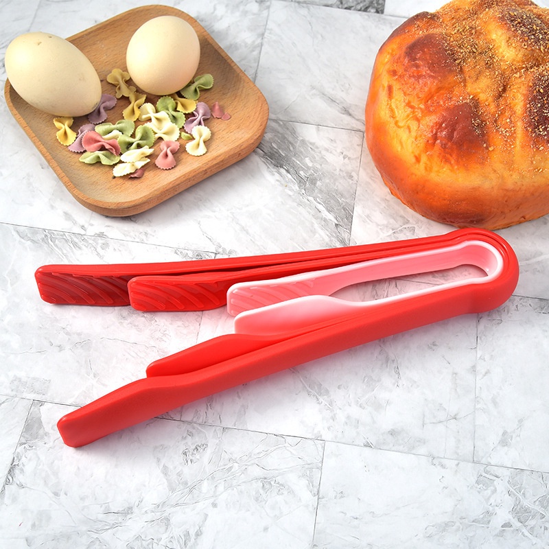 Set 3 kẹp gắp thức ăn bằng nhựa chống trượt tiện lợi