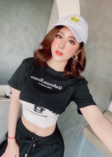 Set áo 2 dây kèm áo croptop B CEN FASHION