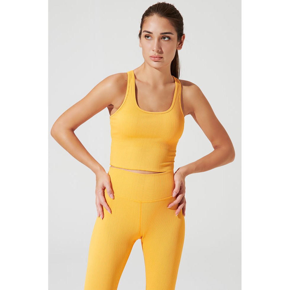 [Mã BMBAU300 giảm 7% đơn 499K] OLABEN Áo tập yoga Gym ELLYAS RIBBED TANK