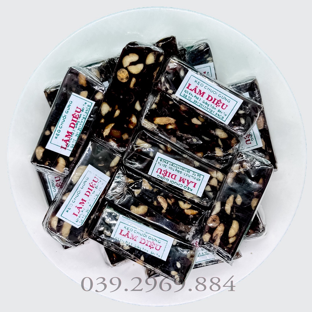 Kẹo chuối đậu gừng Lâm Diệu 250g/ 500g/ 1kg